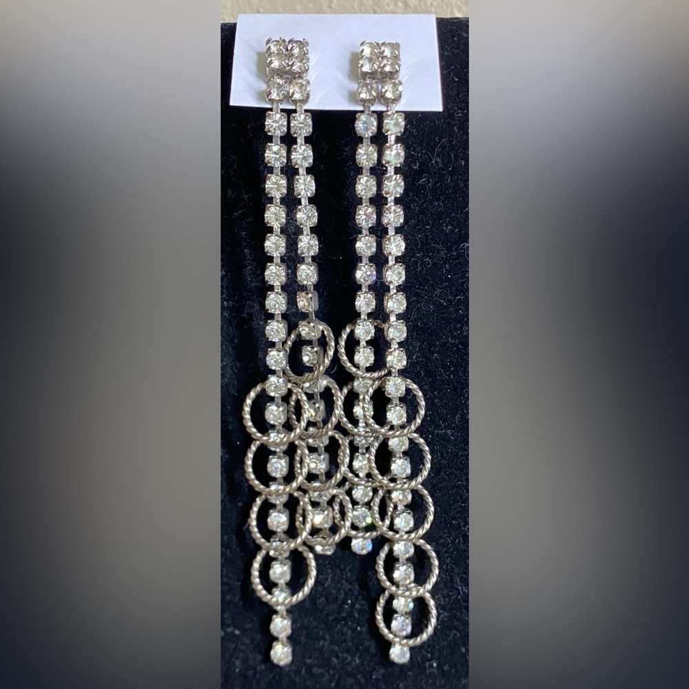 5” Rhinestone Drop Earrings – Sparkly Statement Dangles